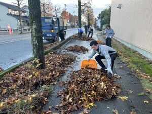 南砺造園業組合による落ち葉清掃活動に参加しました！